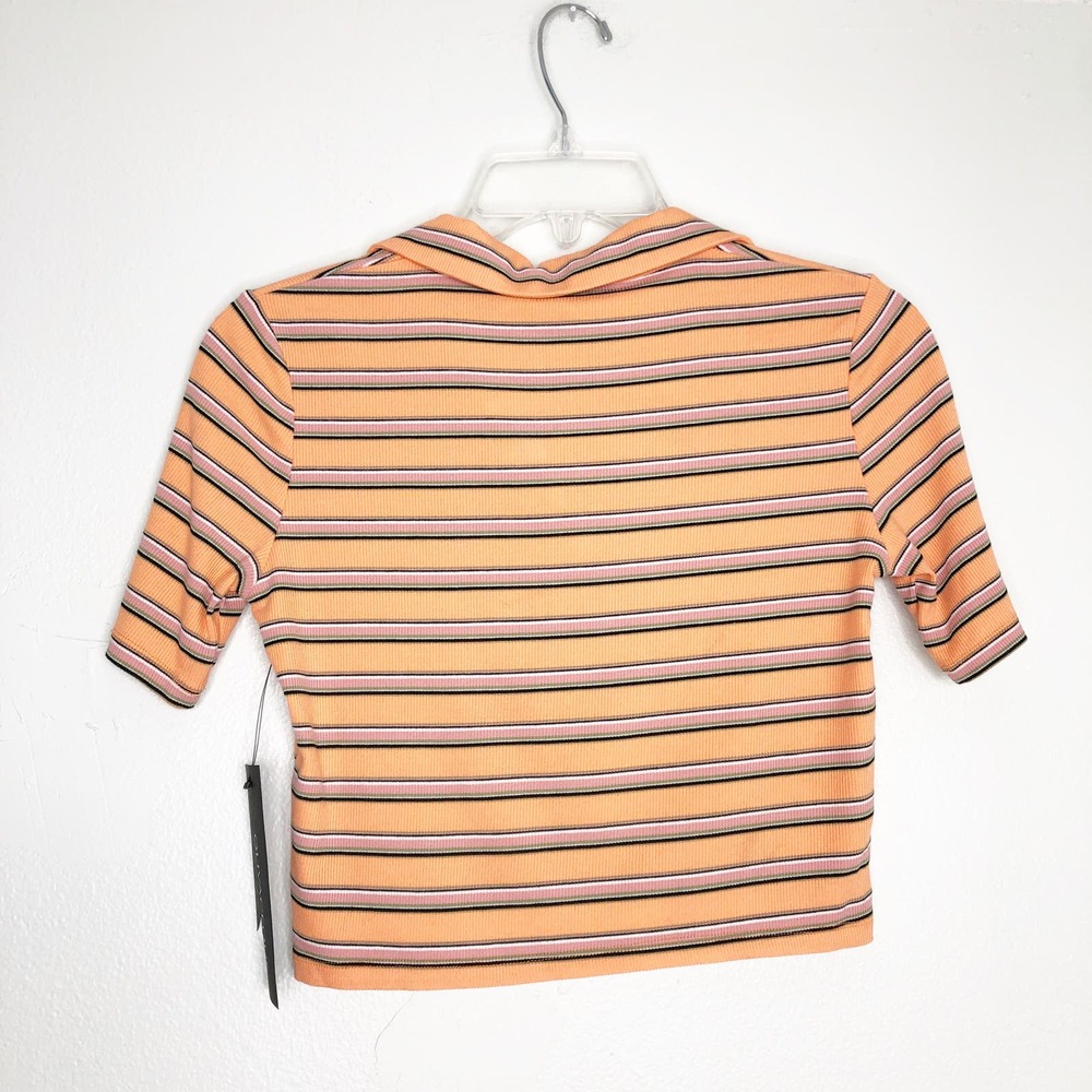 Olivaceous Ribbed Crop Top Polo - Picture 2 of 11
